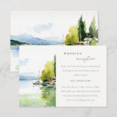 Lake Geneva Switzerland Scape Wedding Reception Informatiekaartje (Voorkant / Achterkant)