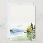 Lake Geneva Switzerland Watercolor Scape Wedding Save The Date (Achterkant)