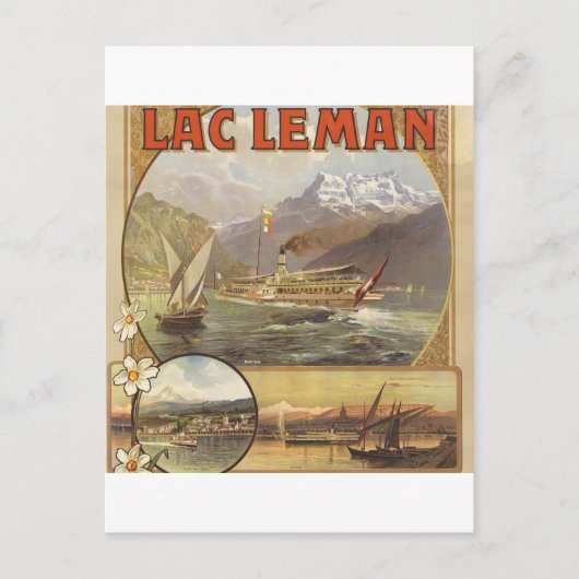 Lake Geneva Travel Briefkaart (Voorkant)