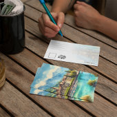 Lake Geneva Waterverf Briefkaart