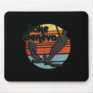 Lake Geneva Wisconsin Waterskiën Retro Vintage G Muismat