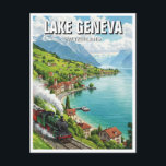 Lake Geneva Zwitserland Reizen Briefkaart<br><div class="desc">Het meer van Genève, ook bekend als Lac Léman, is een van de grootste en meest pittoreske meren in Western Europa, op de grens tussen Zwitserland en Frankrijk. Gevormd als een halve maan en omringd door de torenhoge Alpen en het Jura-gebergte, staat het meer bekend om zijn kristalheldere wateren, charmante...</div>