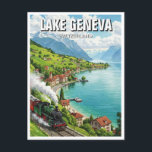 Lake Geneva Zwitserland Reizen Briefkaart<br><div class="desc">Het meer van Genève, ook bekend als Lac Léman, is een van de grootste en meest pittoreske meren in Western Europa, op de grens tussen Zwitserland en Frankrijk. Gevormd als een halve maan en omringd door de torenhoge Alpen en het Jura-gebergte, staat het meer bekend om zijn kristalheldere wateren, charmante...</div>