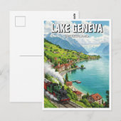 Lake Geneva Zwitserland Reizen Briefkaart (Voorkant / Achterkant)