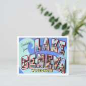 Lake Genève, Wisconsin  Big Letters Briefkaart (Staand voorkant)