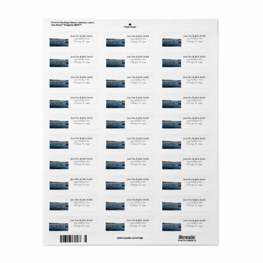 Lake Genève Wisconsin Return Address Label (Full Sheet)