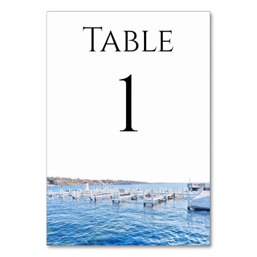 Lake Genève Wisconsin Table Numbers Kaart (Voorkant)