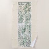 Lake George Beach Handdoek – Stoddard Map Editie (Voorkant)