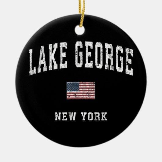 Lake george Ceramic Ornament (Voorkant)