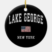 Lake george Ceramic Ornament (Achterkant)