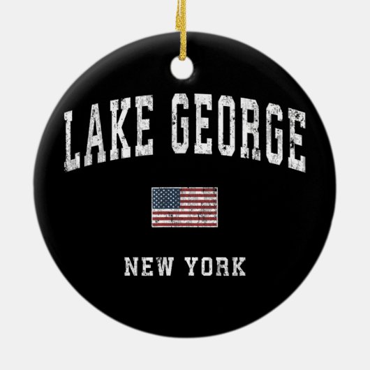 Lake george Ceramic Ornament (Achterkant)