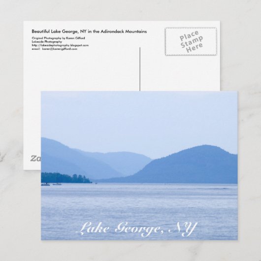 Lake George, N.Y. Briefkaart - Gepersonaliseerd (Voorkant / Achterkant)