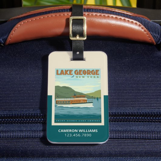 Lake George, New York |  boot Bagagelabel (Voorkant Insitu 2)