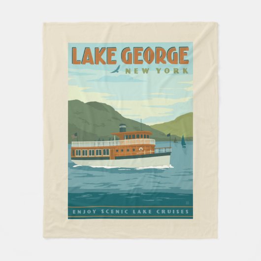 Lake George, New York |  boot Fleece Deken (Voorkant)