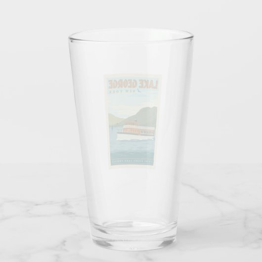 Lake George, New York |  boot Glas (Achterkant)