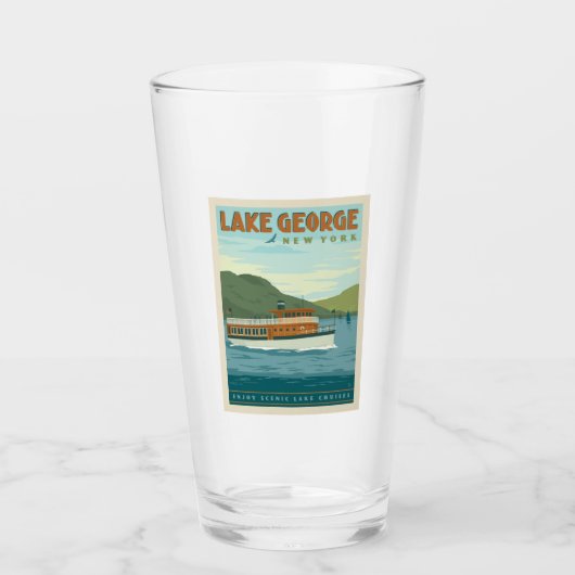 Lake George, New York |  boot Glas (Voorkant)