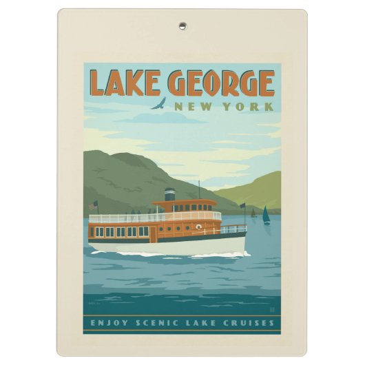Lake George, New York |  boot Klembord (Achterkant)