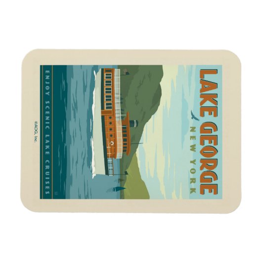 Lake George, New York |  boot Magneet (Horizontaal)