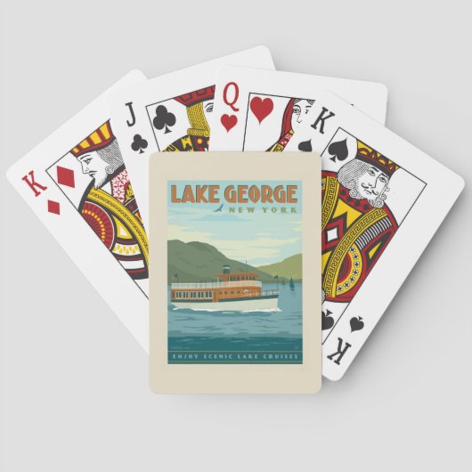 Lake George, New York |  boot Pokerkaarten (Achterkant)