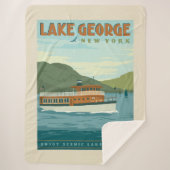 Lake George, New York | boot Sherpa Deken (Voorkant)