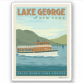 Lake George, New York |  boot Sticker (Voorkant)