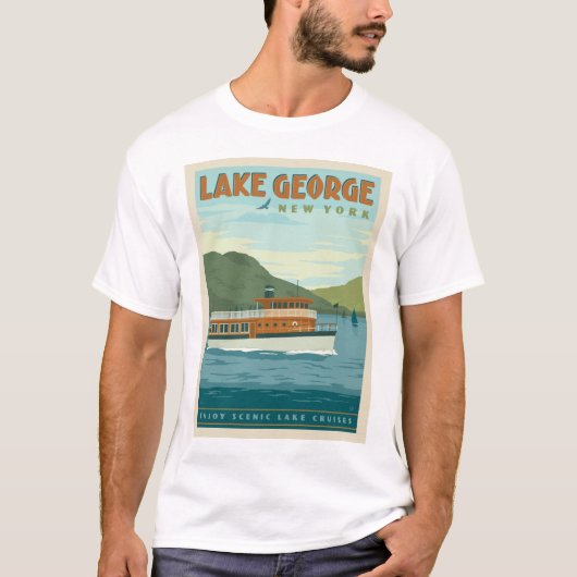 Lake George, New York |  boot T-shirt (Voorkant)