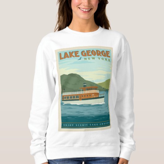 Lake George, New York |  boot Trui (Voorkant)