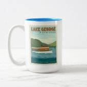 Lake George, New York |  boot Tweekleurige Koffiemok (Links)