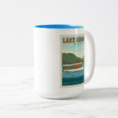 Lake George, New York |  boot Tweekleurige Koffiemok (Voorkant rechts)