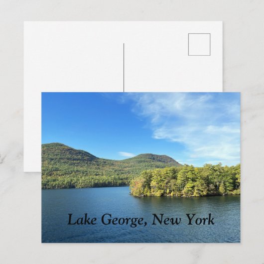 Lake George New York Briefkaart (Voorkant / Achterkant)