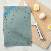 Lake George New York Kaart Theedoek (Quarter Fold)