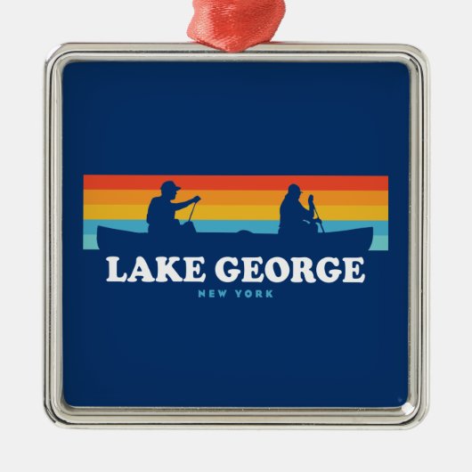 Lake George, New York Kano Metalen Ornament (Voorkant)