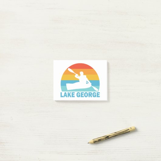 Lake George New York Kayak Post-it® Notes (Op bureau)