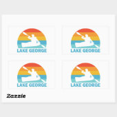 Lake George New York Kayak Rechthoekige Sticker (Vel)