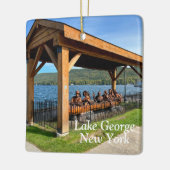 Lake George New York Keramisch Ornament (Links)