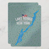Lake George New York Map (Voorkant / Achterkant)