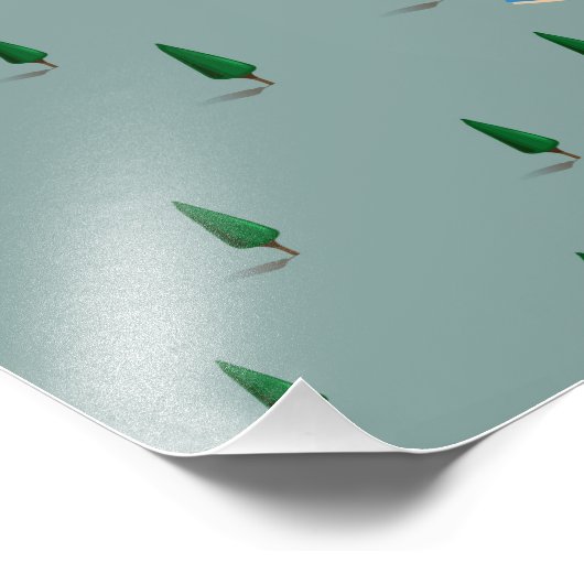 Lake George New York Map Foto Afdruk (Hoek)