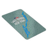 Lake George New York Map Magneet (Rechterzijde)
