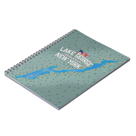 Lake George New York Map Notitieboek (Linkerzijde)