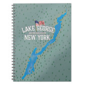 Lake George New York Map Notitieboek (Voorkant)