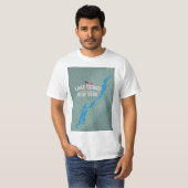 Lake George New York Map T-shirt (Voorkant volledig)
