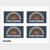 Lake George, New York Rainbow Rechthoekige Sticker (Vel)
