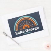 Lake George, New York Rainbow Rechthoekige Sticker (Envelop)