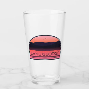 Lake George New York Red Sunrise Glas