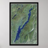 Lake George New York Satellite Poster Map (Voorkant)