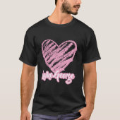 Lake George New York vakantie liefde roze hart T-shirt (Voorkant)