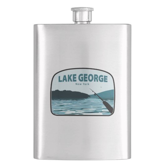 Lake George New York Vissen Rod Flacon (Voorkant)