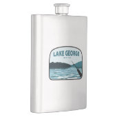 Lake George New York Vissen Rod Flacon (Rechts)