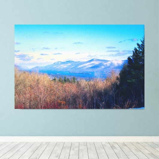 Lake George NY Canvas Afdruk (Insitu (Houten vloer))