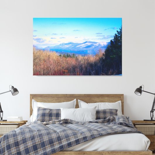 Lake George NY Canvas Afdruk (Insitu (Slaapkamer))